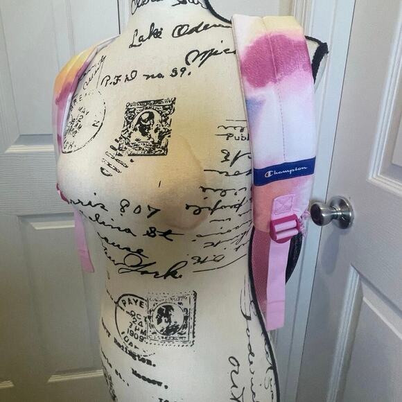 Champion Laptop Backpack with Lunch bag pink tie dye water bottles holder School - Picture 14 of 15